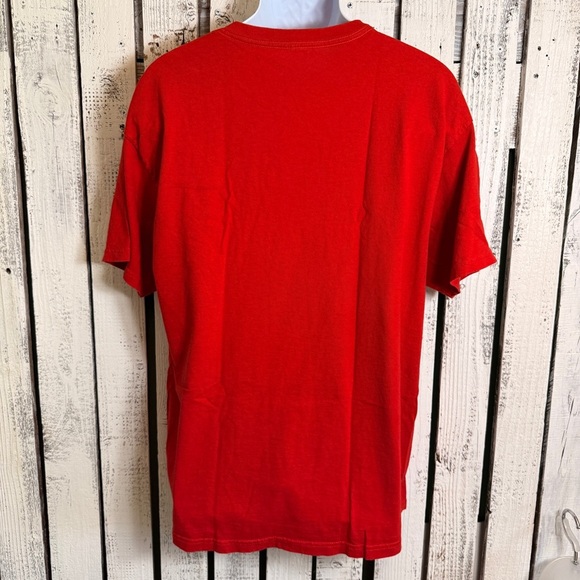 Vintage Santa Claus Christmas Holiday T-shirt Men’s Size Large Red Retro Novelty - Picture 8 of 10